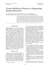 Toward Reflective Practice in Engineering Design Education*