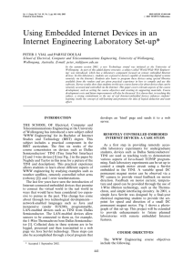 Using Embedded Internet Devices in an Internet Engineering Laboratory Set-up*