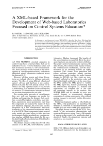 A XML-based Framework for the Development of Web-based Laboratories