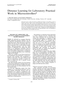 Distance Learning for Laboratory Practical Work in Microcontrollers*