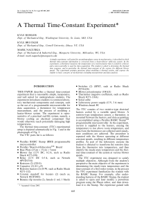 A Thermal Time-Constant Experiment*