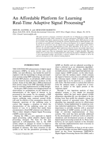 An Affordable Platform for Learning Real-Time Adaptive Signal Processing*