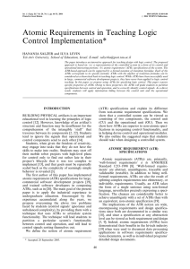 Atomic Requirements in Teaching Logic Control Implementation*