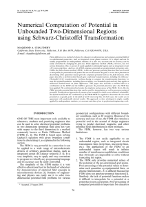 Numerical Computation of Potential in Unbounded Two-Dimensional Regions using Schwarz-Christoffel Transformation