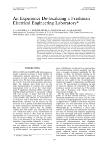 An Experience De-localizing a Freshman Electrical Engineering Laboratory*