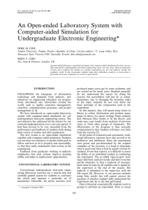 An Open-ended Laboratory System with Computer-aided Simulation for Undergraduate Electronic Engineering*