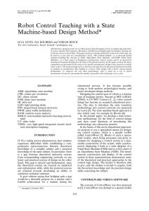 Robot Control Teaching with a State Machine-based Design Method*