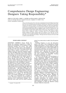 Comprehensive Design Engineering: Designers Taking Responsibility*