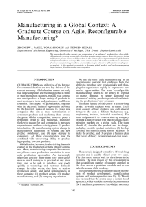 Manufacturing in a Global Context: A Graduate Course on Agile, Reconfigurable Manufacturing*