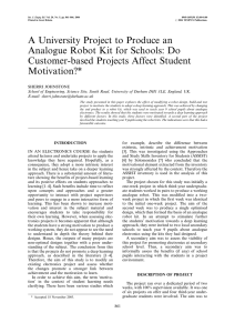 A University Project to Produce an Customer-based Projects Affect Student