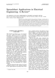 Spreadsheet Applications in Electrical Engineering: A Review*