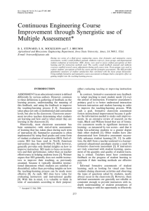 Continuous Engineering Course Improvement through Synergistic use of Multiple Assessment*