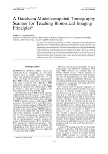 A Hands-on Model-computed Tomography Scanner for Teaching Biomedical Imaging Principles*