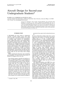 Aircraft Design for Second-year Undergraduate Students*