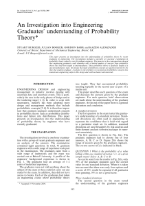 An Investigation into Engineering Graduates' understanding of Probability Theory*