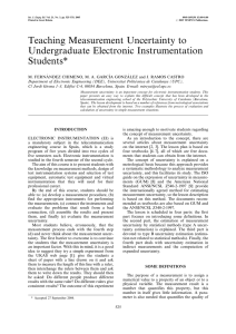 Teaching Measurement Uncertainty to Undergraduate Electronic Instrumentation Students*