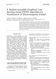 A Student-accessible Graphical User Interface-based FDTD Algorithm for Visualization of Electromagnetic Fields*