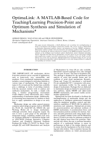 OptimaLink: A MATLAB-Based Code for Teaching/Learning Precision-Point and