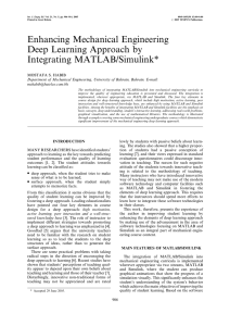 Enhancing Mechanical Engineering Deep Learning Approach by Integrating MATLAB/Simulink*