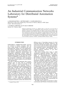 An Industrial Communication Networks Laboratory for Distributed Automation Systems*