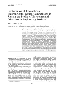 Contribution of International Environmental Design Competitions in Raising the Profile of Environmental