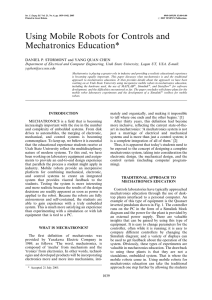 Using Mobile Robots for Controls and Mechatronics Education*