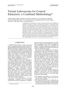 Virtual Laboratories for Control Education: a Combined Methodology*