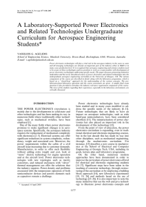 A Laboratory-Supported Power Electronics and Related Technologies Undergraduate Curriculum for Aerospace Engineering