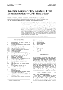 Teaching Laminar-Flow Reactors: From Experimentation to CFD Simulation*