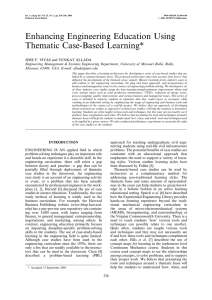 Enhancing Engineering Education Using Thematic Case-Based Learning*