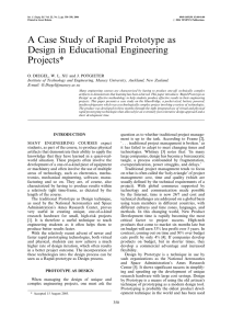 A Case Study of Rapid Prototype as Design in Educational Engineering Projects*