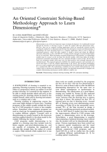 An Oriented Constraint Solving-Based Methodology Approach to Learn Dimensioning*