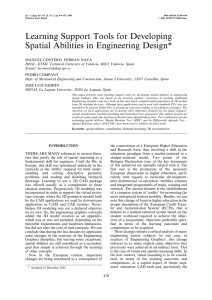 Learning Support Tools for Developing Spatial Abilities in Engineering Design*