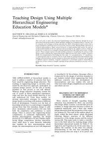 Teaching Design Using Multiple Hierarchical Engineering Education Models*