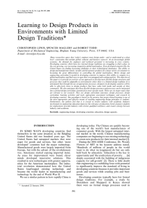 Learning to Design Products in Environments with Limited Design Traditions*