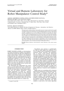 Virtual and Remote Laboratory for Robot Manipulator Control Study*