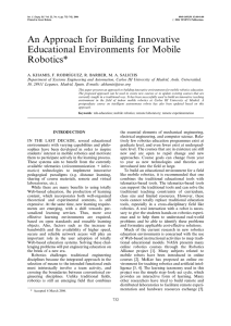 An Approach for Building Innovative Educational Environments for Mobile Robotics*