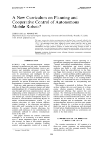 A New Curriculum on Planning and Cooperative Control of Autonomous Mobile Robots*