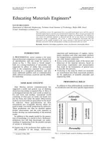 Int. J. Engng Ed. Vol. 22, No. 5, pp. 910±916, 2006 0949-149X/91 $3.00+0.00 Printed in Great Britain. # 2006 TEMPUS Publications.