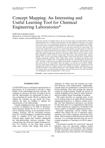 Concept Mapping: An Interesting and Useful Learning Tool for Chemical Engineering Laboratories*