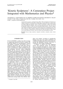 `Kinetic Sculptures': A Centerpiece Project Integrated with Mathematics and Physics*