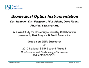 Biomedical Optics Instrumentation