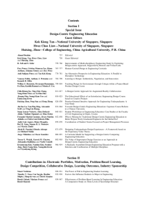 Contents Section I Special Issue Design-Centric Engineering Education