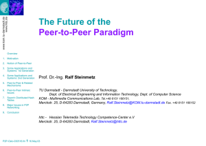 The Future of the Peer-to-Peer Paradigm