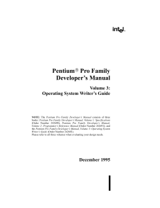 Pentium Pro Family Developer’s Manual 