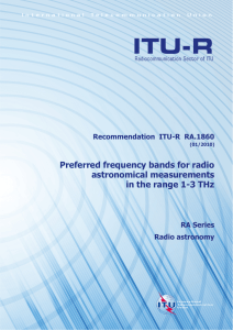 Preferred frequency bands for radio astronomical measurements in the range 1-3 THz