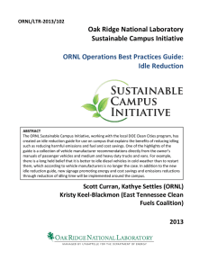 Oak Ridge National Laboratory Sustainable Campus Initiative ORNL Operations Best Practices Guide: