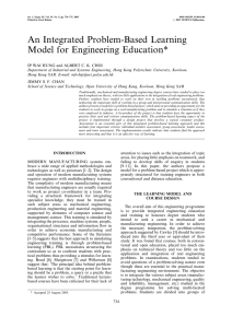An Integrated Problem-Based Learning Model for Engineering Education*