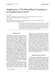 Application of Problem-Based Learning in an Engineering Course*