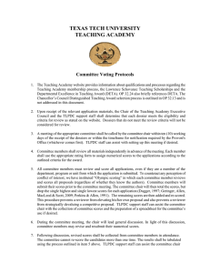TEXAS TECH UNIVERSITY TEACHING ACADEMY  Committee Voting Protocols